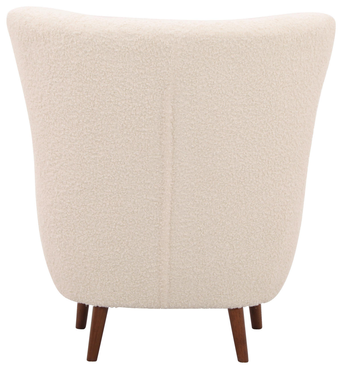 SESSEL in Teddystoff Weiß  - Kastanienfarben/Weiß, Design, Holz/Textil (90/98/88cm) - Livetastic