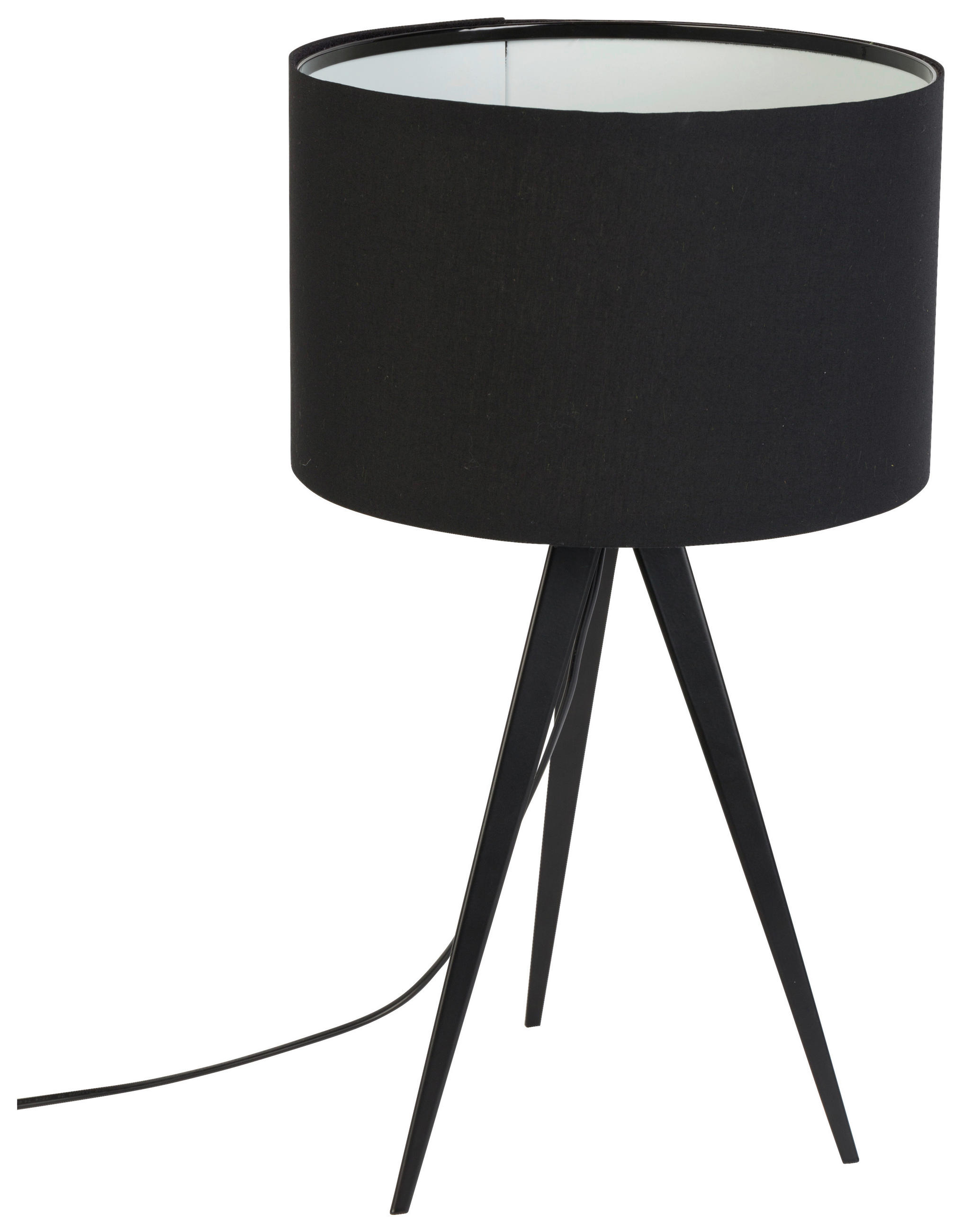 TISCHLEUCHTE - Schwarz, Basics, Textil/Metall (28/51cm) - Zuiver