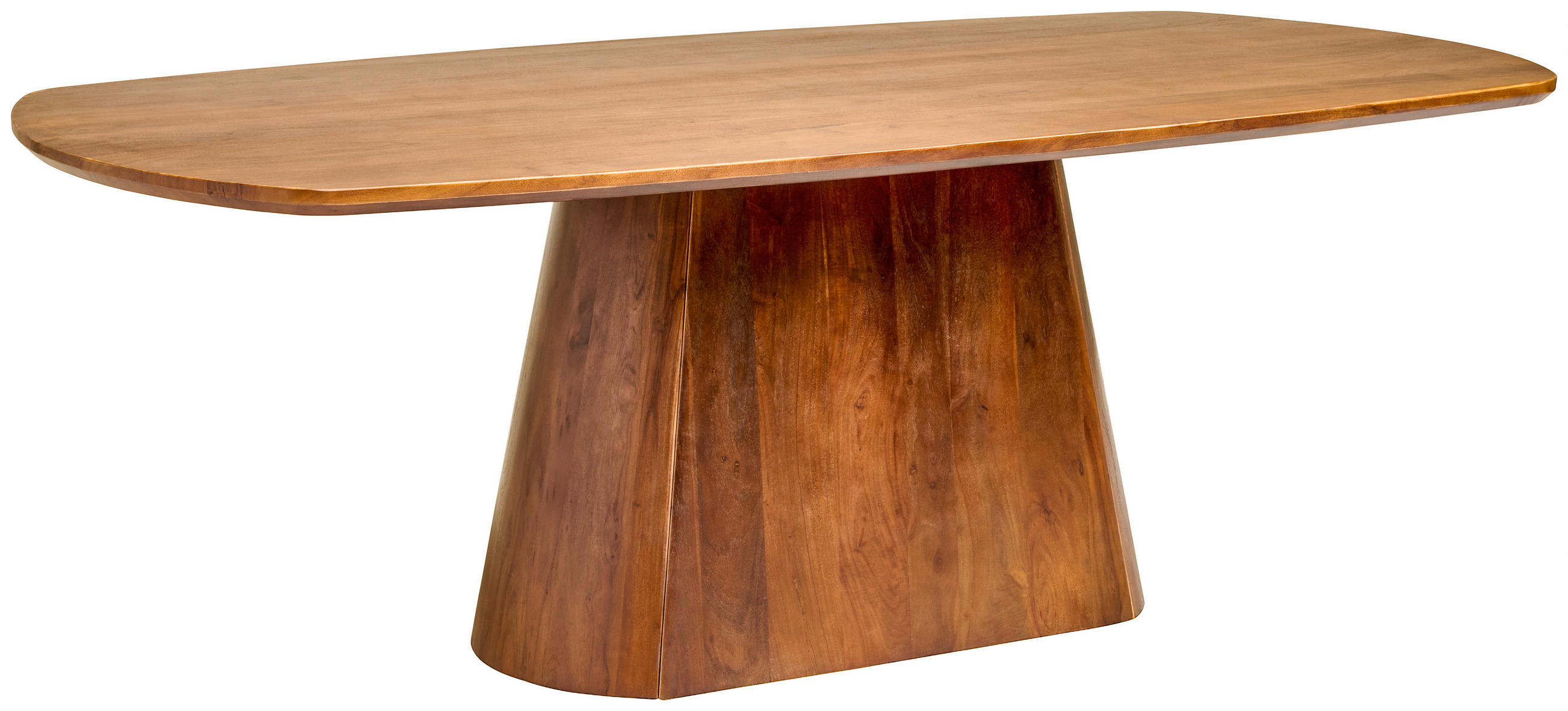 ESSTISCH220/110/76 cm Echtholz  Holz gastro- und objekttauglich bootsförmig Walnussfarben  - Walnussfarben, Modern, Holz (220/110/76cm) - P & B