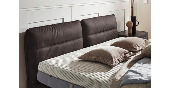 BOXSPRINGBETT 180/200 cm in Braun - Schwarz/Braun, Design, Textil/Metall (180/200cm) - Johann Jakob
