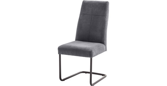 SCHWINGSTUHL in Cord - Anthrazit/Schwarz, MODERN, Textil/Metall (50/102/63cm) - Carryhome
