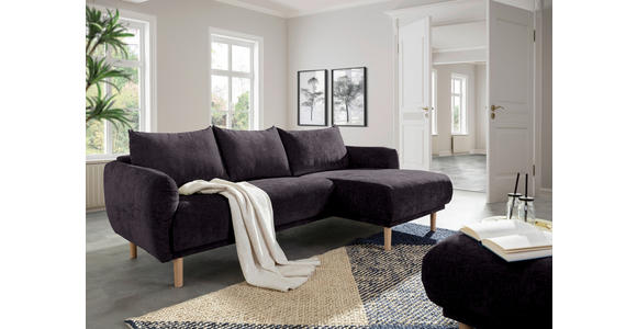HOCKER Flachgewebe Dunkelgrau - Dunkelgrau, KONVENTIONELL, Holz/Textil (88/49/62cm) - Carryhome