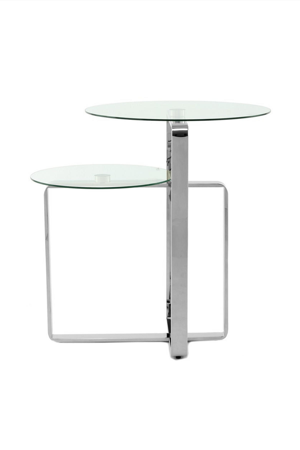 BEISTELLTISCH in Metall, Glas  - Silberfarben, Design, Glas/Metall (59/60/59cm) - Kayoom