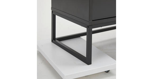 SIDEBOARD in 180/79/40 cm - Anthrazit/Schwarz, Design, Holzwerkstoff/Metall (180/79/40cm) - Novel