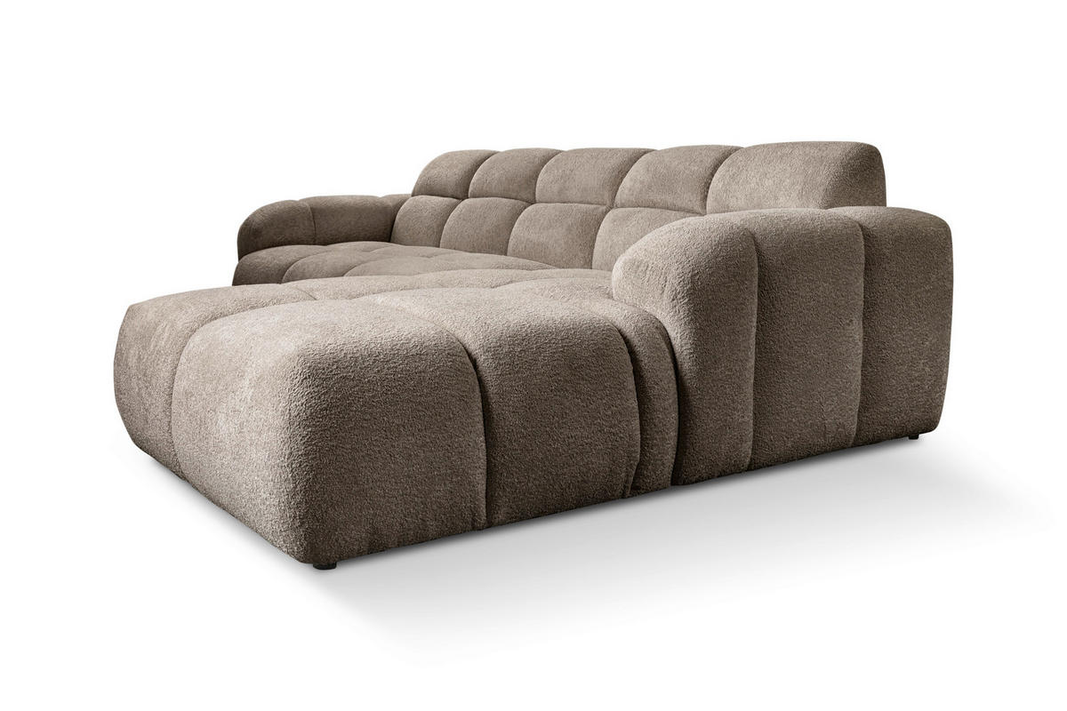 ECKSOFA VENTO in Struktur Hellbraun  255/175 cm  - Hellbraun/Schwarz, Design, Holz/Holzwerkstoff (255/175cm) - MID.YOU