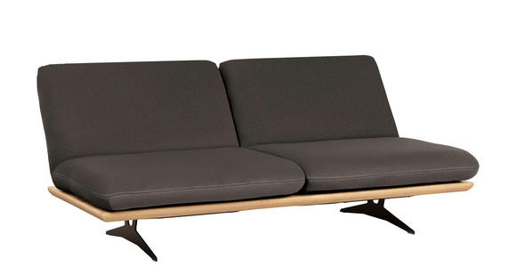 SCHLAFSOFA in Echtleder Dunkelbraun  - Dunkelbraun/Beige, Design, Leder/Holz (204/92/90cm) - Dieter Knoll