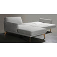 ECKSOFA  in Flachgewebe Creme, Hellgrau  - Eichefarben/Creme, Design, Holz/Textil (164/289cm) - Valnatura