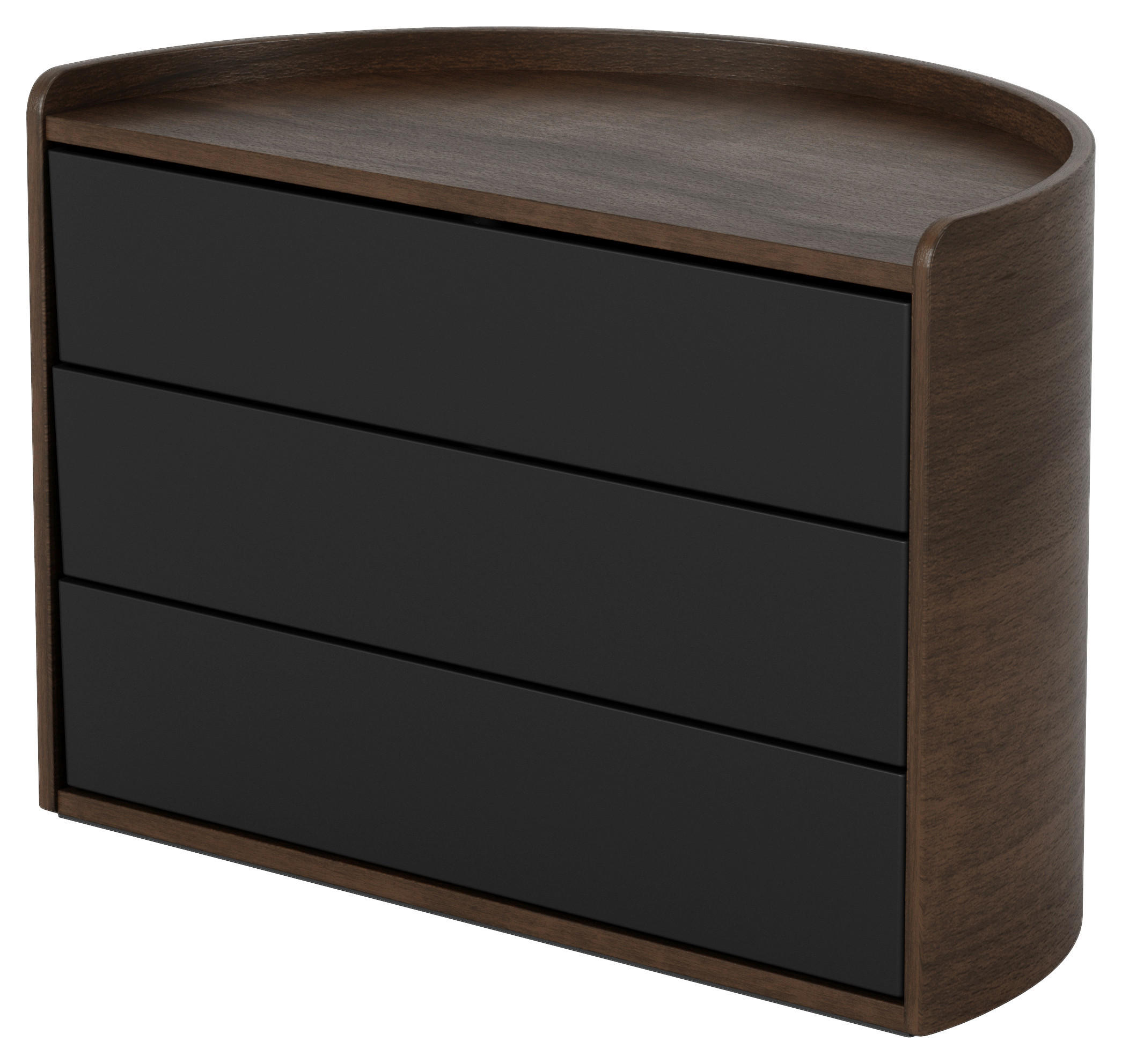 SCHMUCKBOX - Walnussfarben/Schwarz, Design, Holz/Kunststoff (15,2/18,4/27,3cm) - Umbra