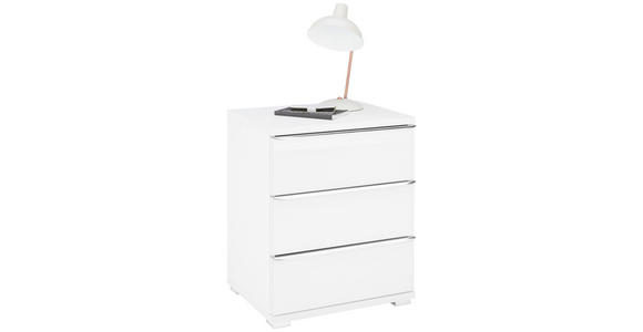 KONSOLE in Glas, Holzwerkstoff 51/62/40 cm - Weiß, Design, Glas/Holzwerkstoff (51/62/40cm) - Moderano