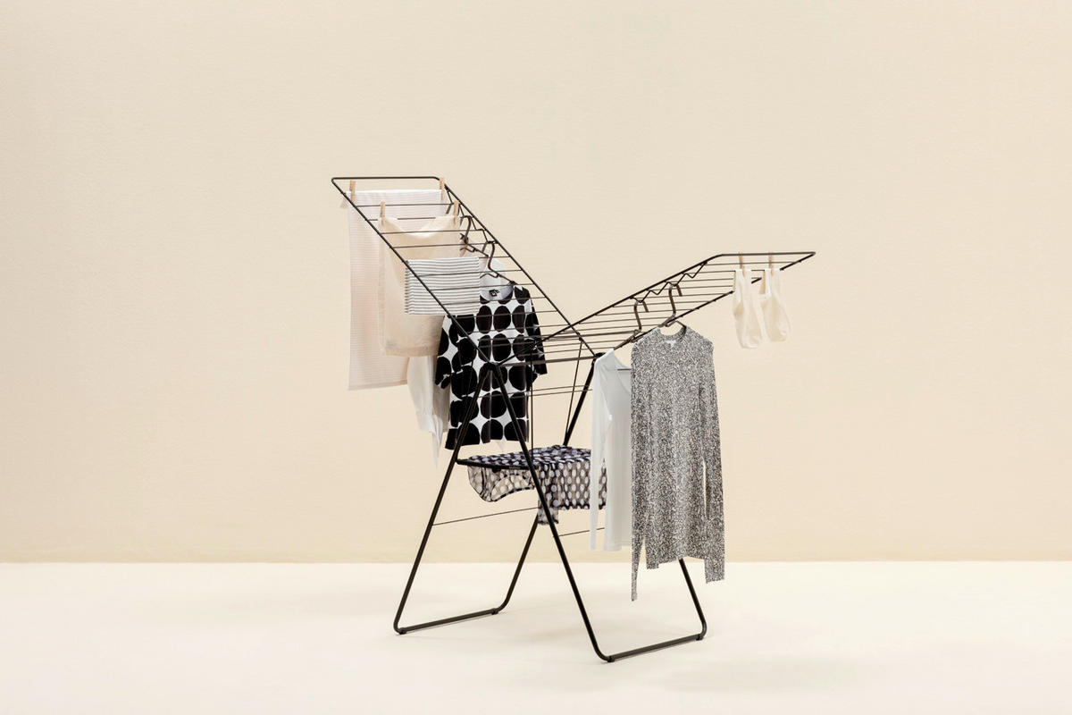 STANDTROCKNER  - Schwarz, Basics, Metall (59.2/98.4/5cm) - Brabantia