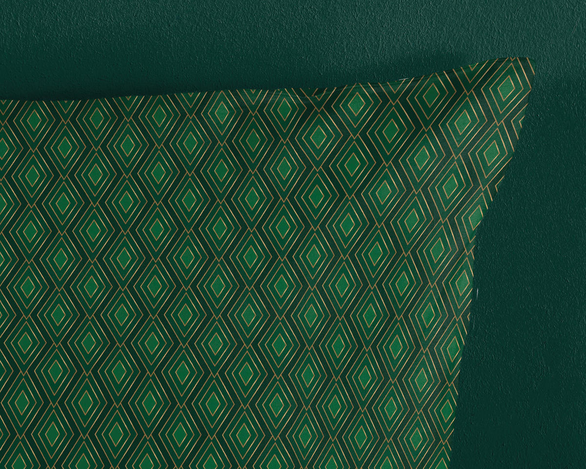 BETTWÄSCHE HIP Satin 140/200 cm  - Dunkelgrün/Grün, Design, Textil (140/200cm)