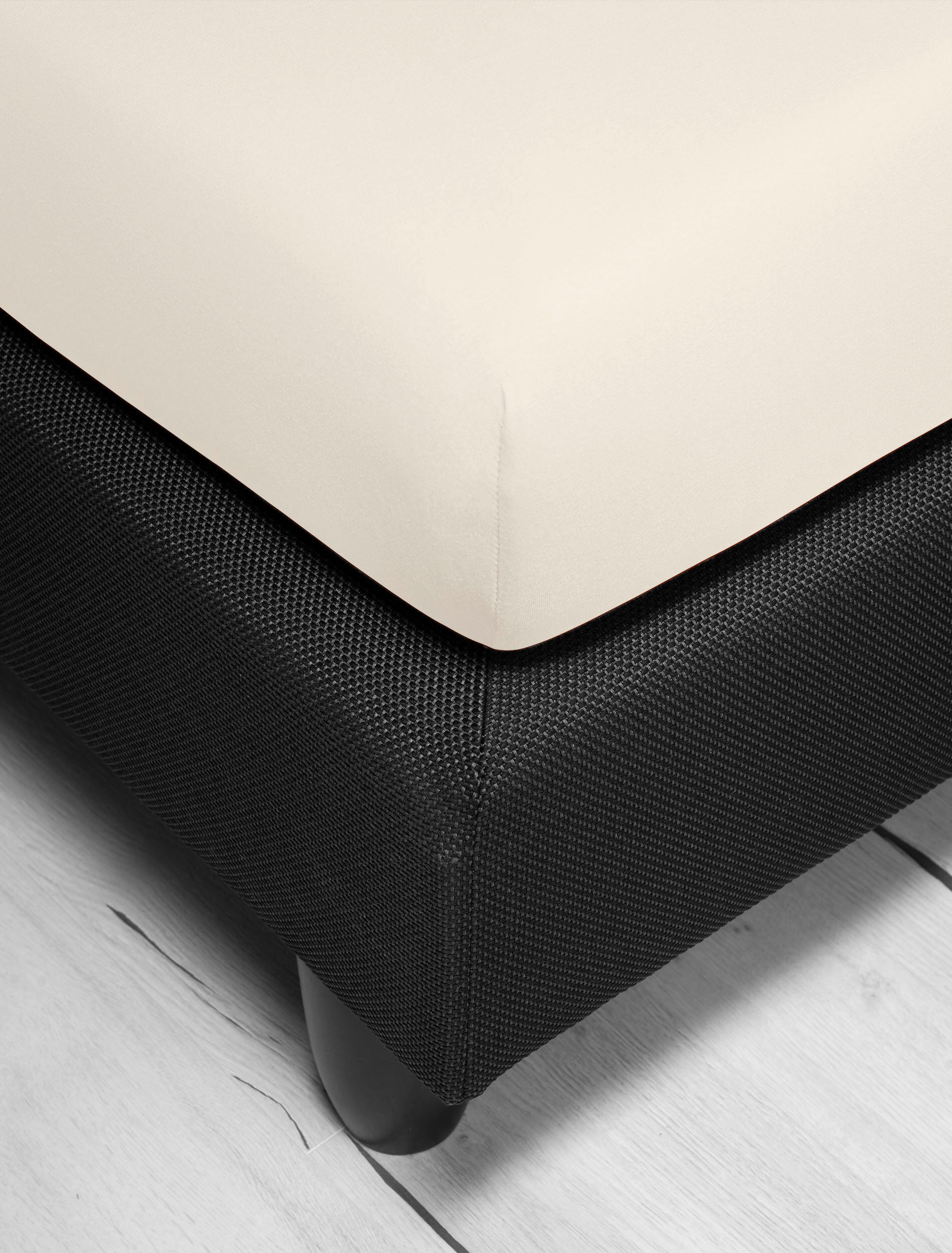 SPANNBETTTUCH Jersey  - Creme, Basics, Textil (90-100/200-220cm) - Irisette