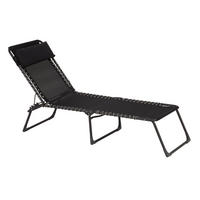 ZAHRADNÍ LEHÁTKO, šedá, tmavě šedá - šedá/tmavě šedá, Basics, kov/textil (64/33/171cm) - Ambia Garden