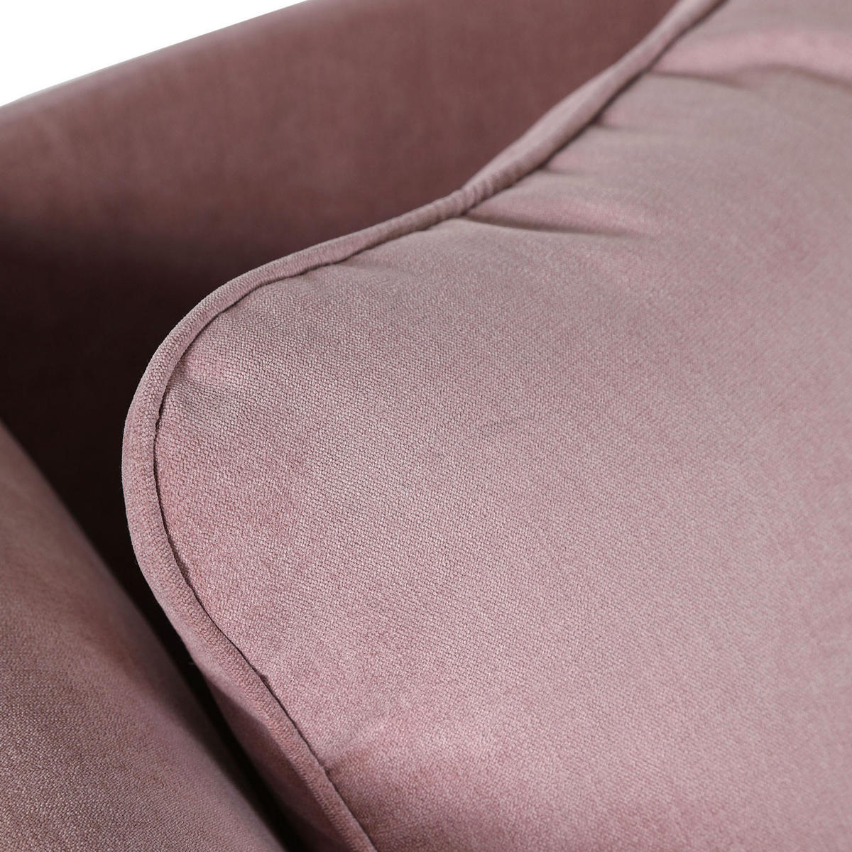 RÉCAMIERE Altrosa Mikrofaser  - Eichefarben/Altrosa, LIFESTYLE, Holz/Textil (88/85/176cm) - Xora