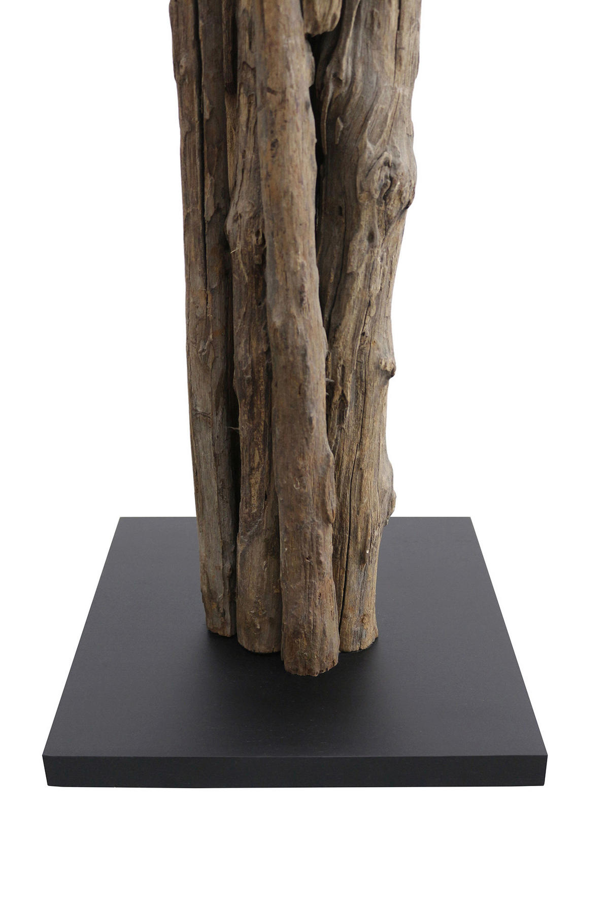 STEHLEUCHTE  30/175/30 cm   - Schwarz/Naturfarben, Design, Holz/Textil (30/175/30cm) - P & B