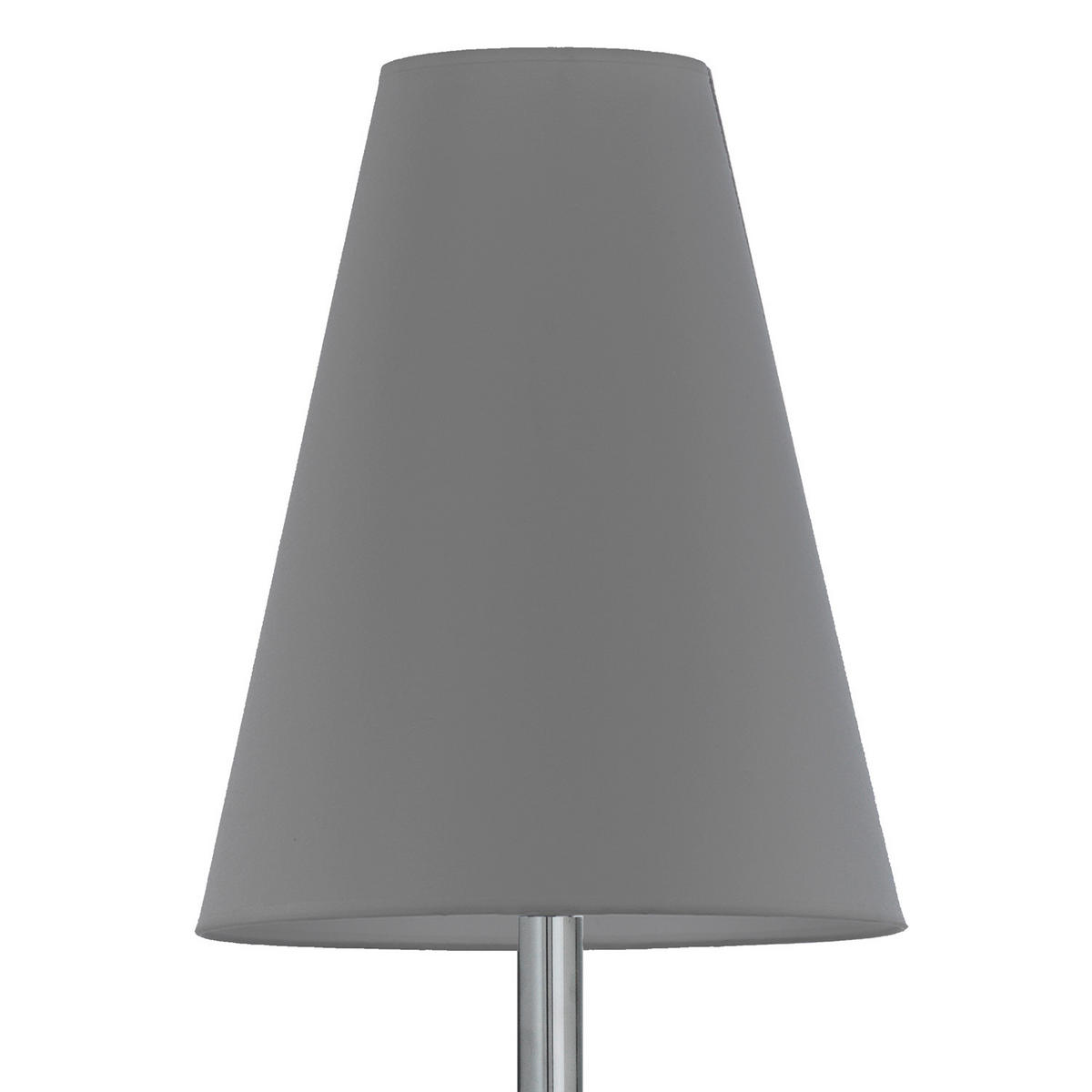 TISCHLEUCHTE 20/54 cm   - Chromfarben/Grau, KONVENTIONELL, Textil/Metall (20/54cm)