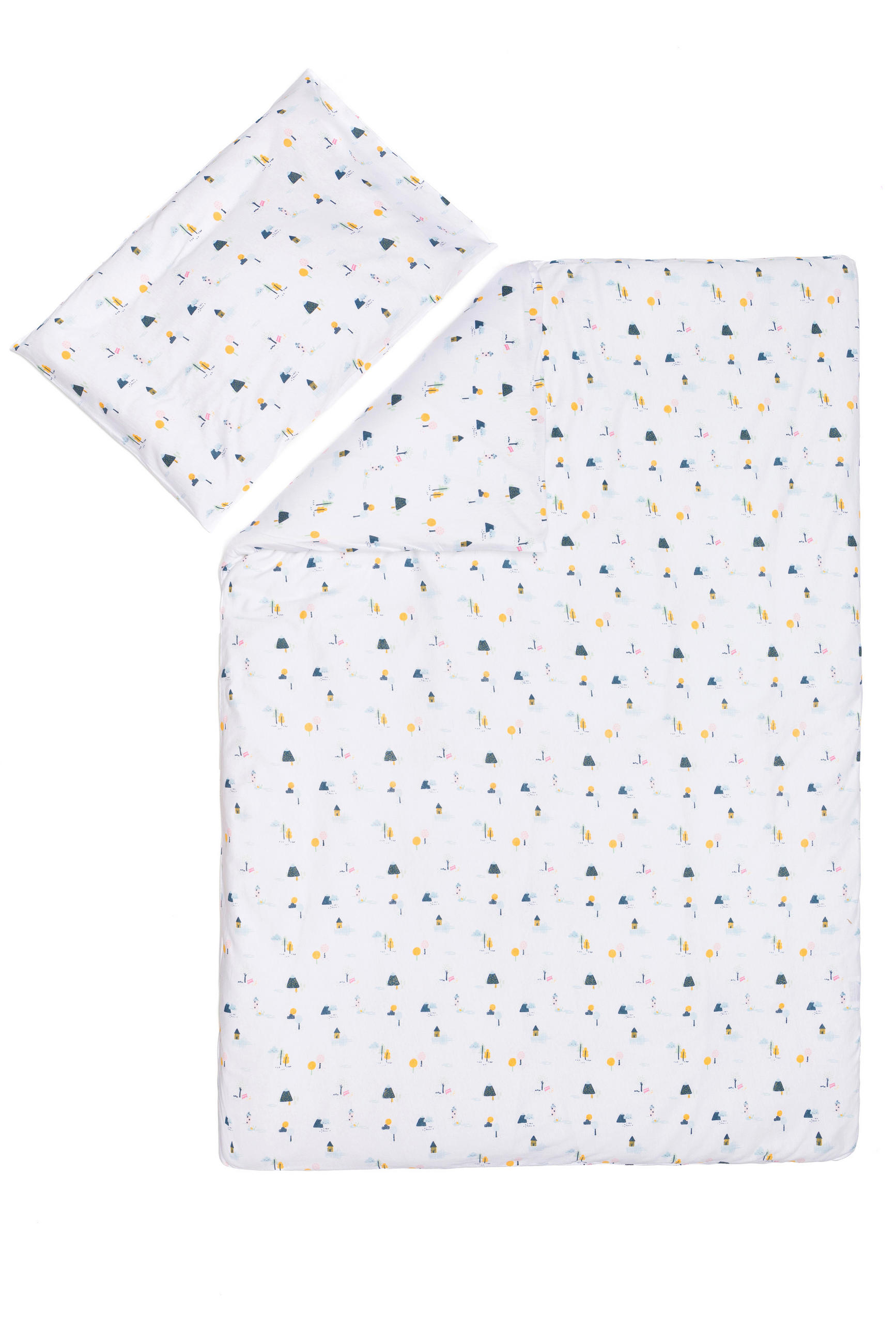 BABYBETTWÄSCHE Village White Jersey 135/100 cm  - Multicolor/Weiß, Basics, Textil (135/100cm) - Fillikid