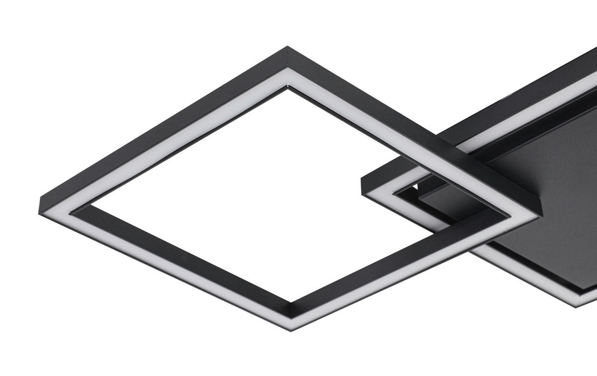 LED PLAFONJERA  - bela/crna, Trendi, metal/plastika (63/27,5/4,7cm) - Novel