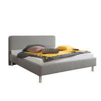 POLSTERBETT  in Grau,  - Alufarben/Grau, MODERN, Textil/Metall (173/97/208cm) - Livetastic