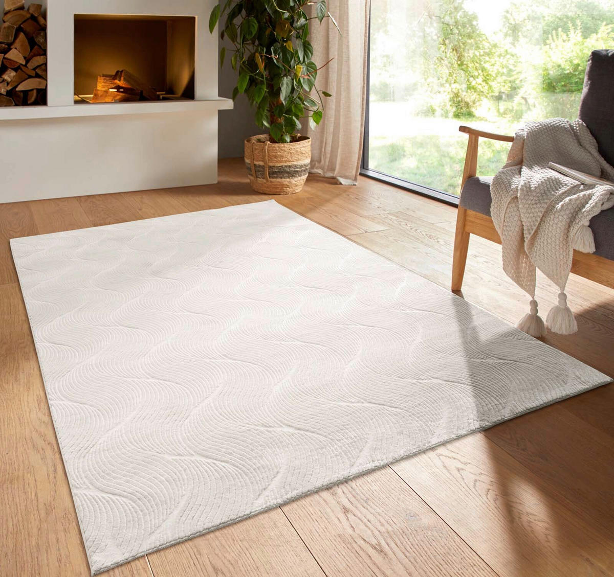 HANDWEBTEPPICH 300/400 cm Stilo Creme  - Creme, Design, Textil (300/400cm) - Novel