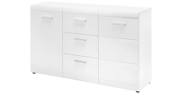 SIDEBOARD 144/86/40 cm in Weiß - Silberfarben/Weiß, Design, Holzwerkstoff/Kunststoff (144/86/40cm) - Carryhome