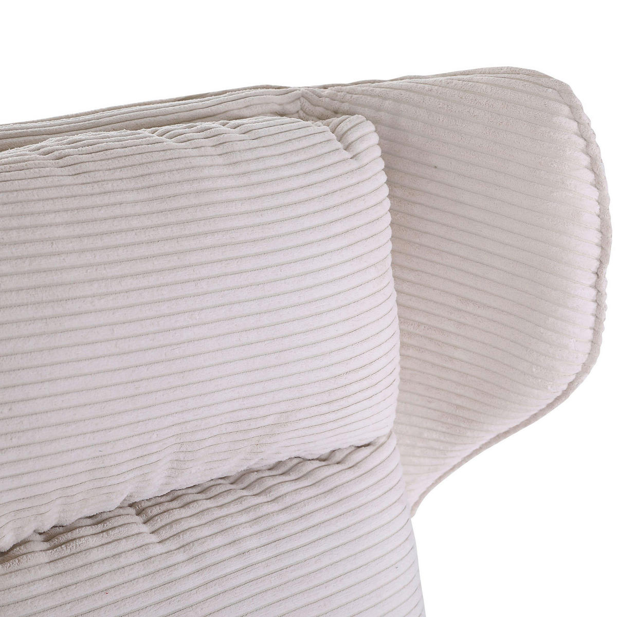 OHRENSESSEL Cord Beige  - Beige/Schwarz, Design, Textil/Metall (83/106/89cm) - Landscape