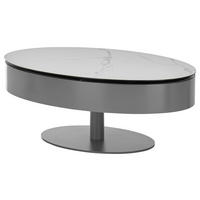 COUCHTISCH Anthrazit, Weiß  - Anthrazit/Weiß, Design, Keramik/Metall (110/42/70cm) - Livetastic