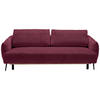 SCHLAFSOFA in Chenille Bordeaux  - Bordeaux/Schwarz, Konventionell, Textil/Metall (228/75/98cm) - Carryhome