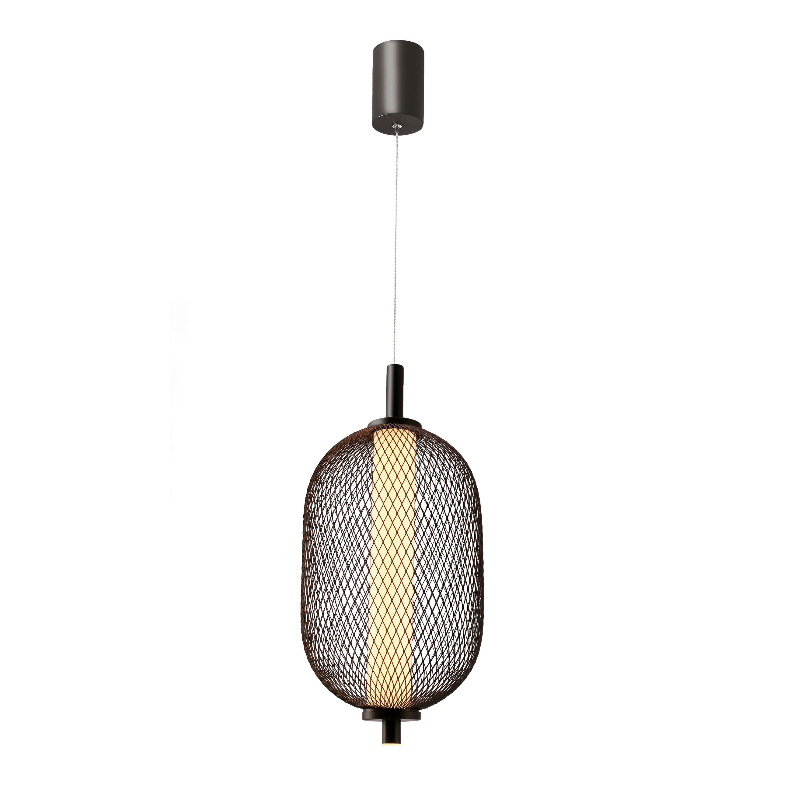 LED-PENDELLEUCHTE Puma 15/15/140 cm  - Schwarz/Weiß, KONVENTIONELL, Kunststoff/Metall (15/15/140cm)