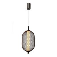 LED-PENDELLEUCHTE Puma 15/15/140 cm  - Schwarz/Weiß, KONVENTIONELL, Kunststoff/Metall (15/15/140cm)