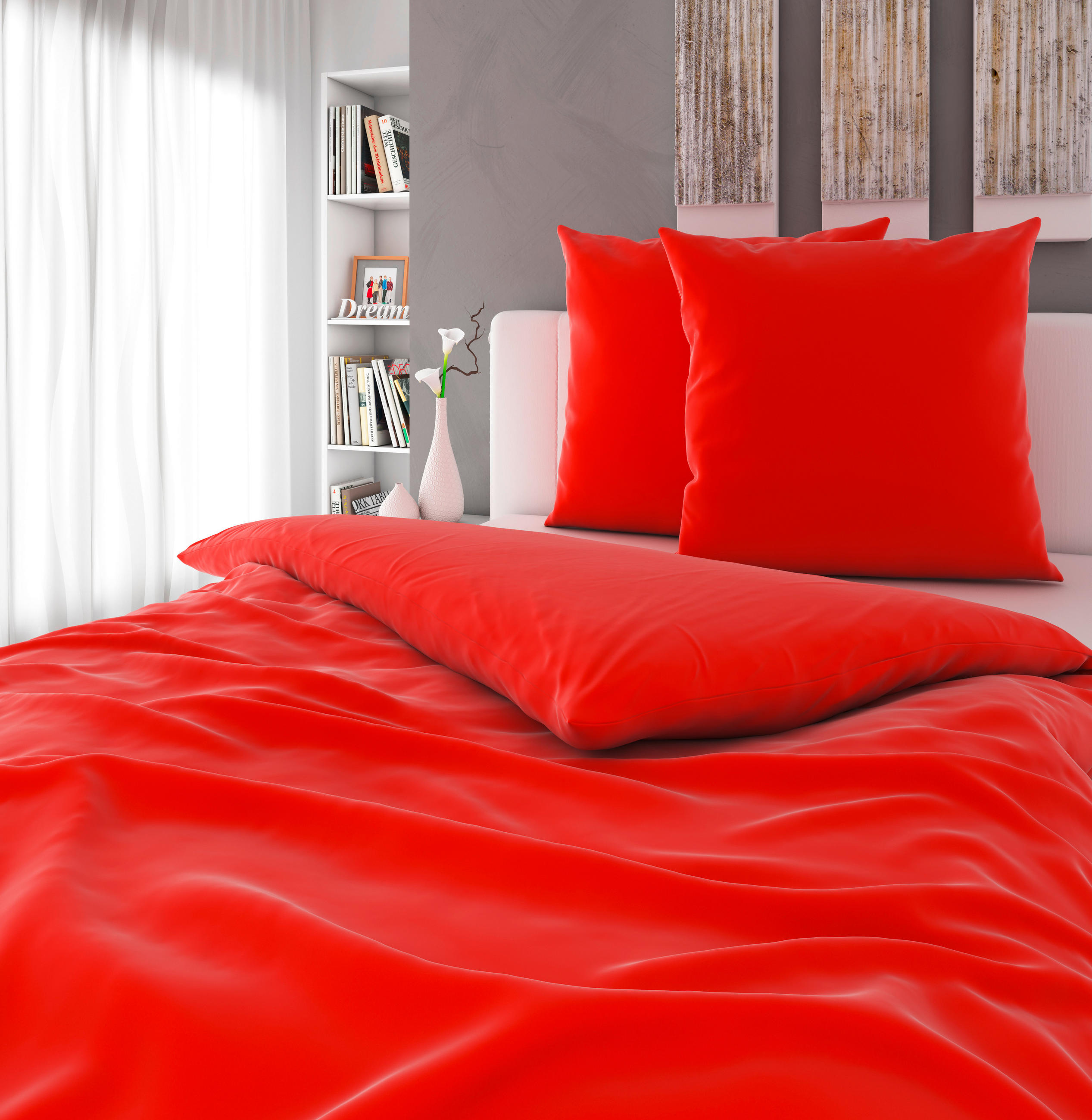 BETTWÄSCHE Segesta Satin 200/200 cm  - Koralle, MODERN, Textil (200/200cm) - Novel