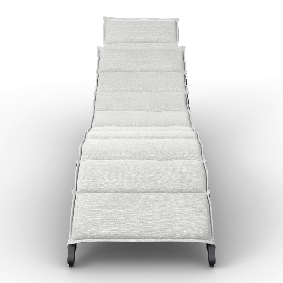 BAŠTENSKA LEŽALJKA  siva, tamnosiva   - tamnosiva/siva, Moderno, metal/tekstil (180/54/70cm) - Bessagi Garden