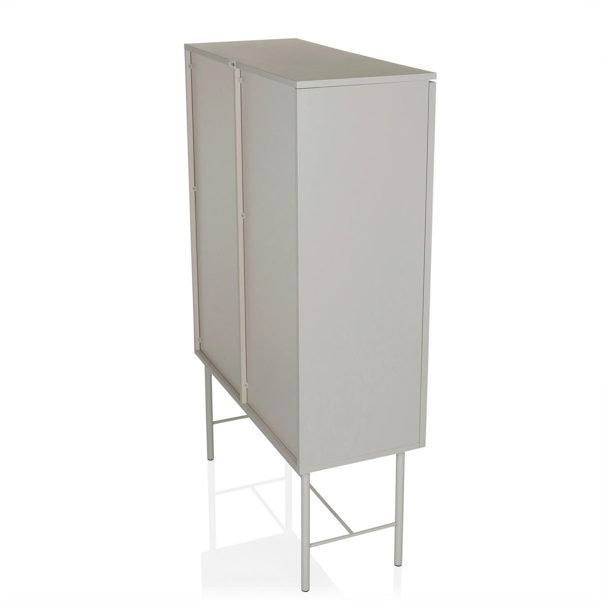 REGAL  82/130/35 cm Grau  - Grau, MODERN, Holzwerkstoff/Metall (82/130/35cm) - MID.YOU