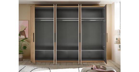 DREHTÜRENSCHRANK 300/228/60 cm,  in Eichefarben, Kaschmir, 6-türig  - Kaschmir/Eichefarben, Design, Holzwerkstoff/Metall (300/228/60cm) - Xora