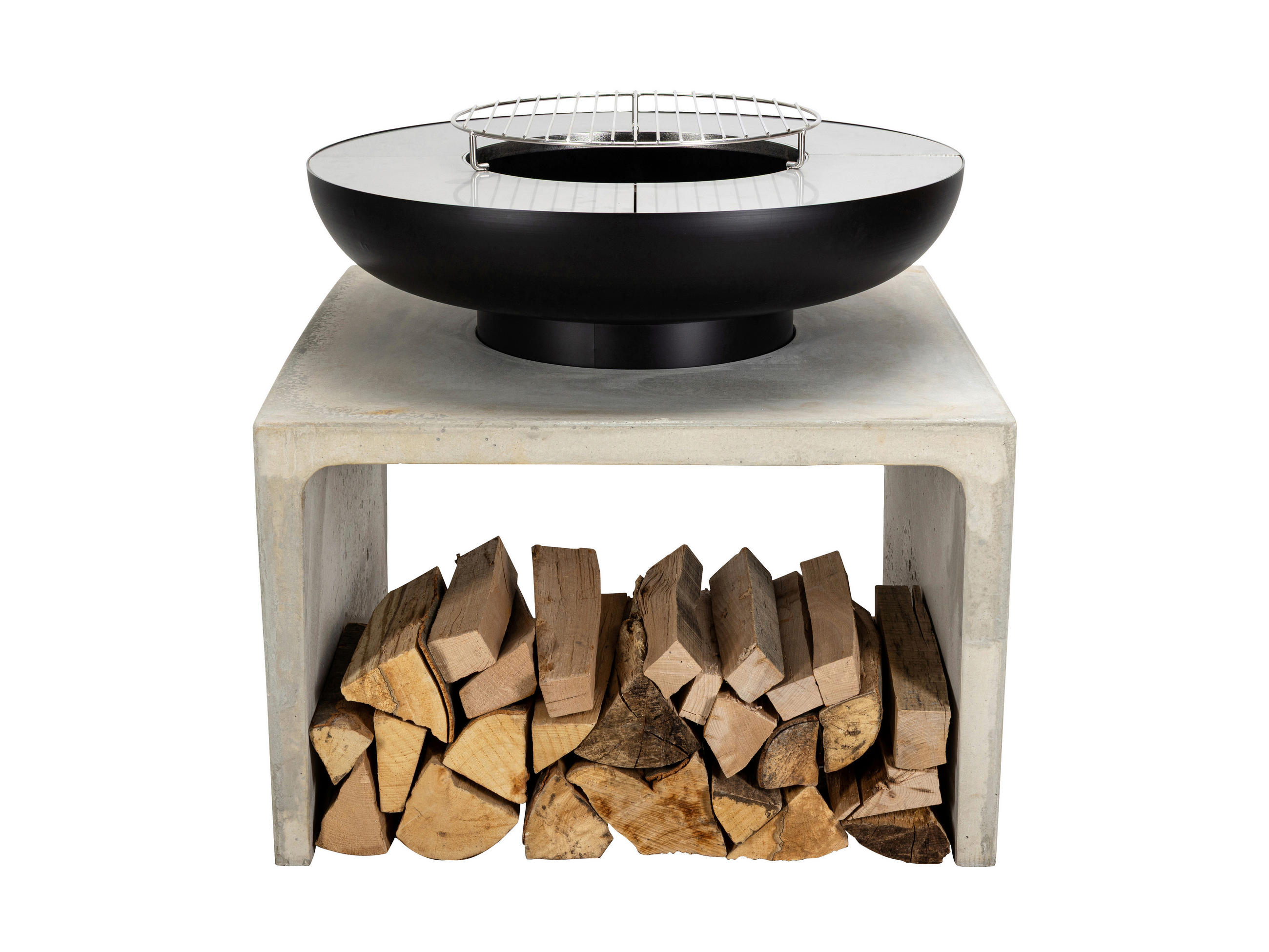 GRILLSCHALE - Schwarz, Basics, Stein/Metall (80/80/76cm) - Nouvel