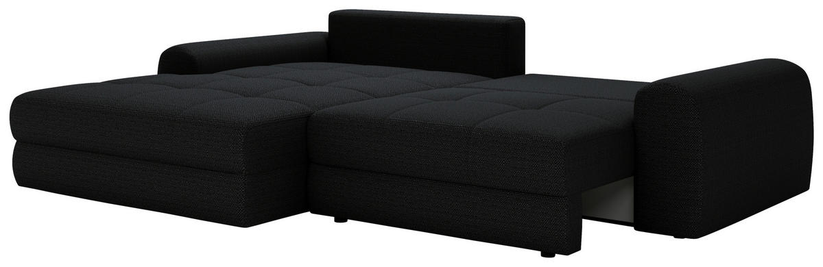 ECKSOFA LORSON Schwarz Struktur  - Beige/Schwarz, Design, Kunststoff/Textil (208/290cm) - Livetastic