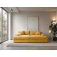 BIGSOFA Cord Senfgelb  - Senfgelb/Schwarz, MODERN, Kunststoff/Textil (234/93/190cm) - Carryhome