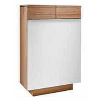 SCHUHSCHRANK  in 64/106/42,5 cm  - Eichefarben/Weiß, Design, Glas/Holz (64/106/42,5cm) - Voglauer