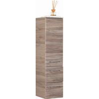 MIDISCHRANK 30/121,2/33 cm  - Chromfarben/Eichefarben, Design, Holzwerkstoff (30/121,2/33cm) - Sadena