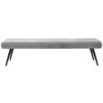 SITZBANK in Textil Grau  - Schwarz/Grau, Design, Textil/Metall (200/48/47cm) - Dieter Knoll