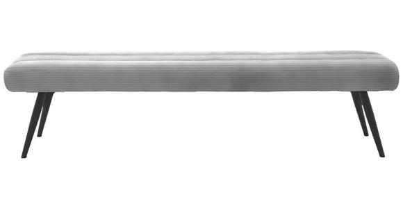 SITZBANK in Textil Grau  - Schwarz/Grau, Design, Textil/Metall (200/48/47cm) - Dieter Knoll