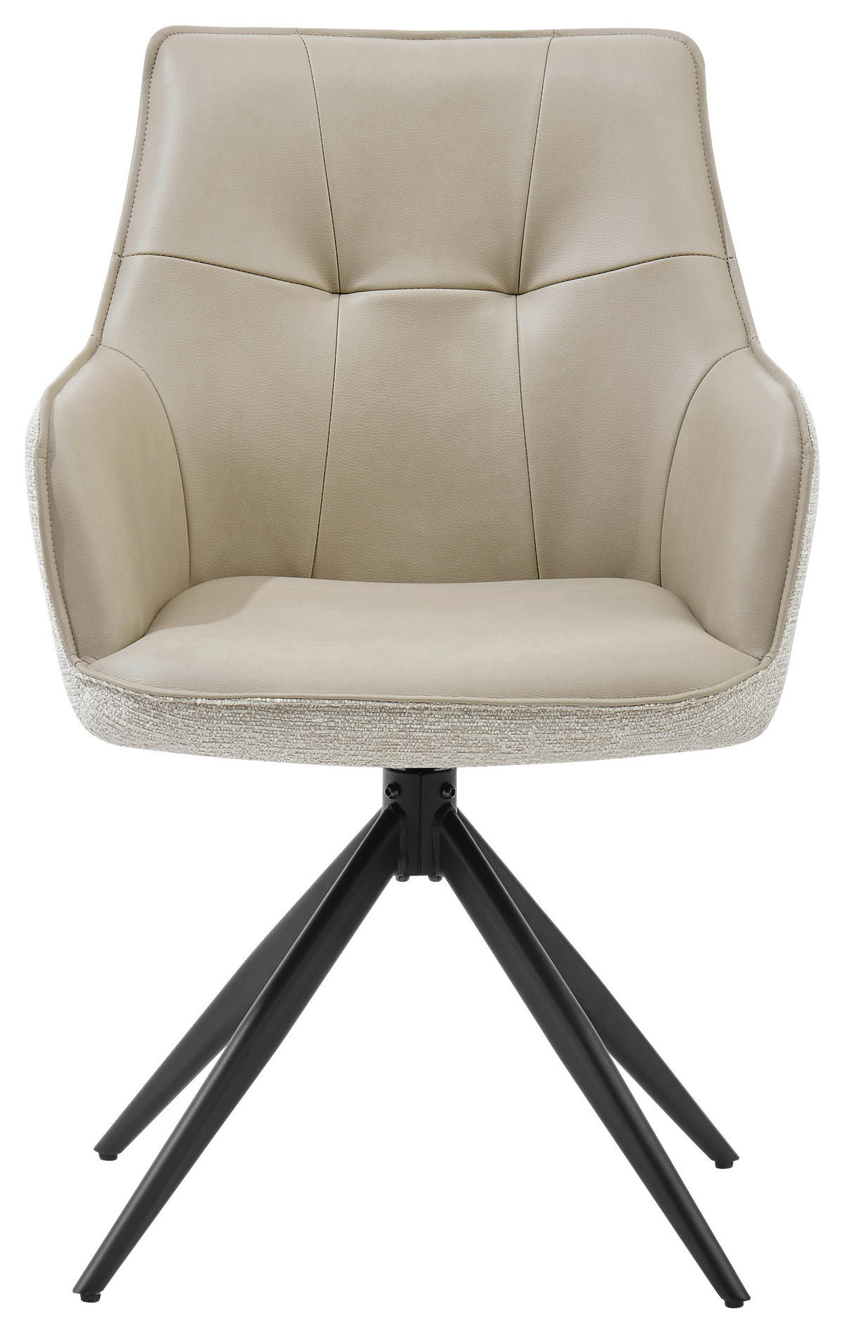 STOLICA S NASLONOM ZA RUKE  crna, taupe  drvo, metal, tekstil      - crna/taupe, Moderno, drvo/metal (58/87/61,5cm) - Livetastic
