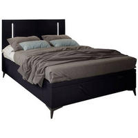 BOXBETT 140/200 cm  in Schwarz  - Schwarz, Konventionell, Textil/Metall (140/200cm) - Modante