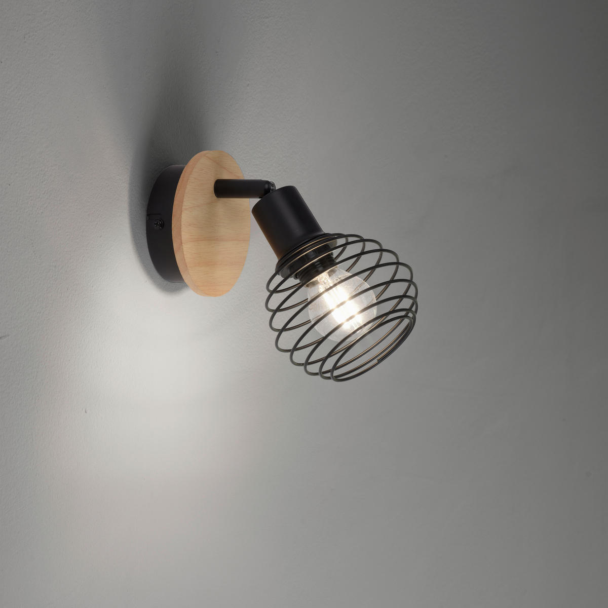 Aplică De Perete - Natur, plastic/lemn (11,7/11,7/21cm)