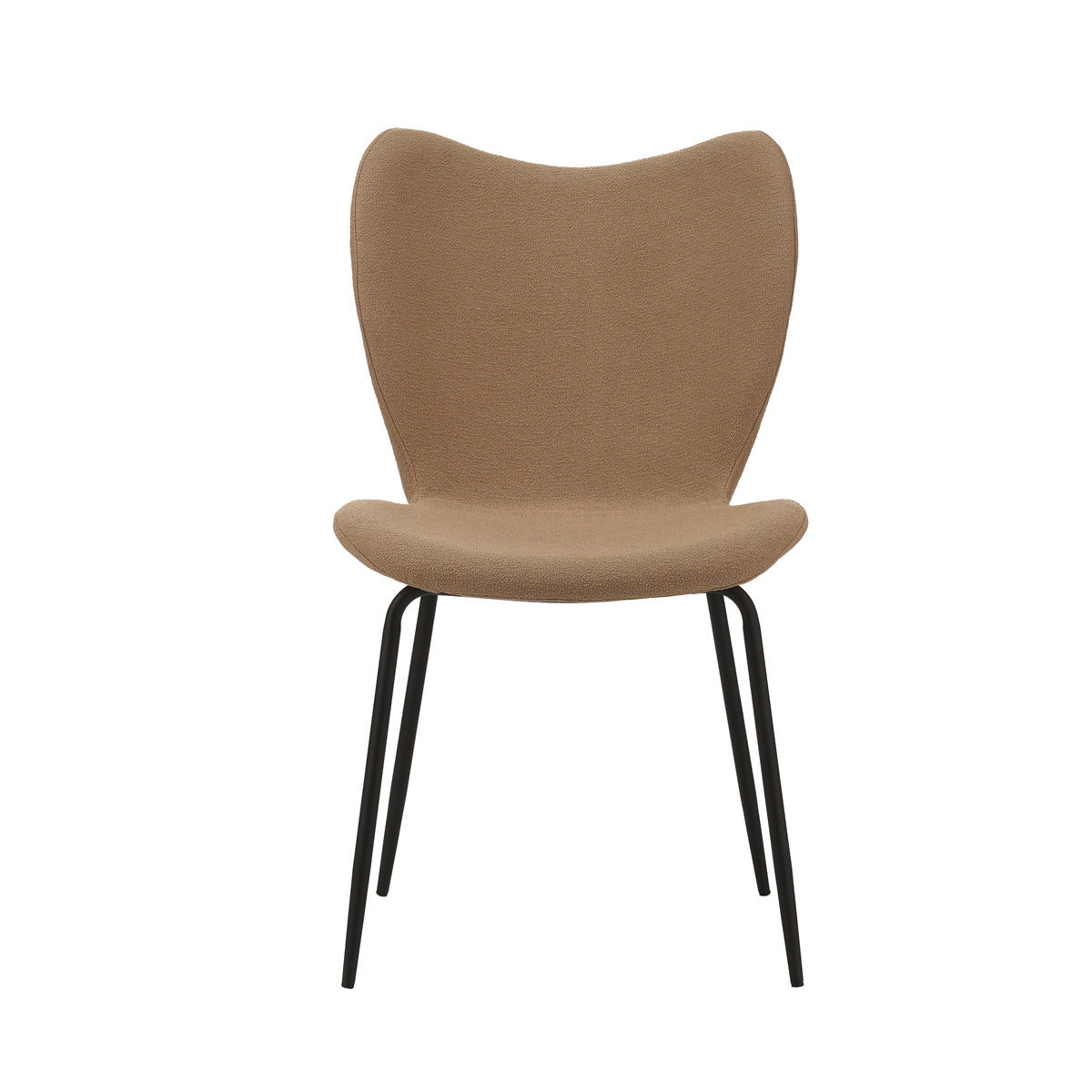 SADA STOLIČIEK 2 kus - čierna/sivohnedá, Modern, kov/textil (50/88,5/42cm) - MID.YOU