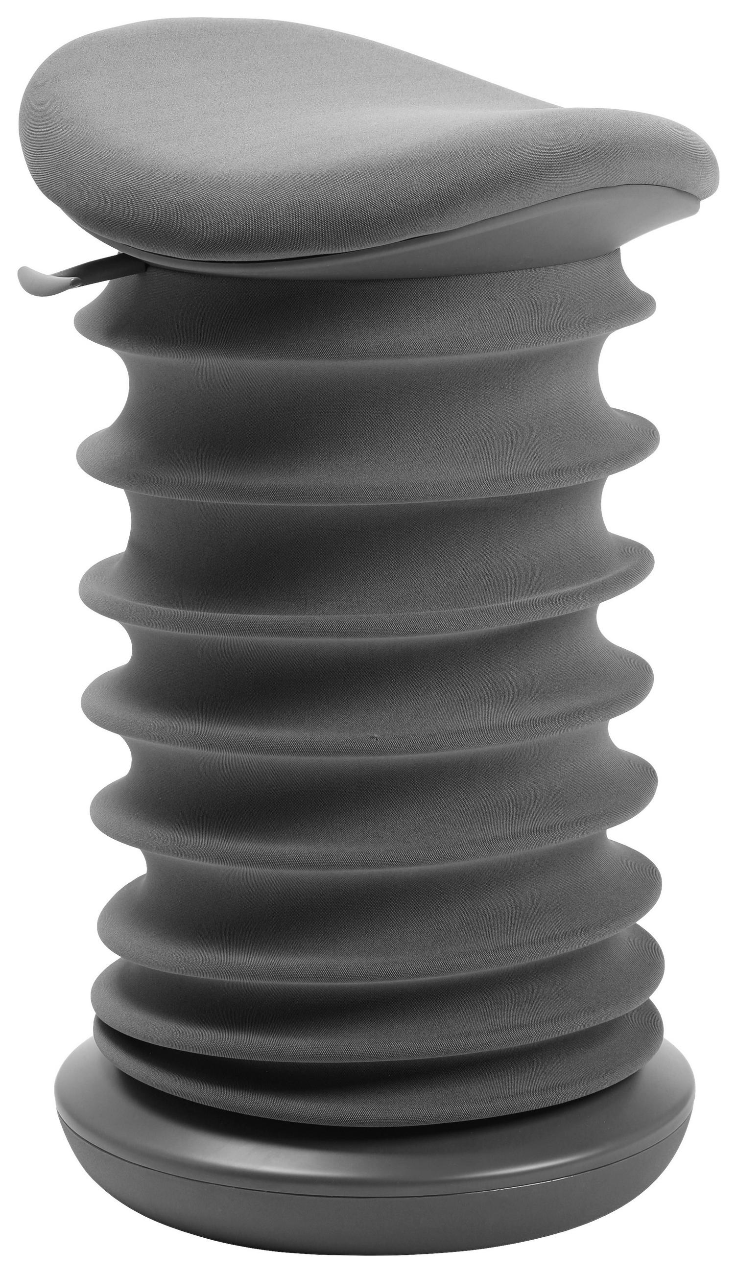 BÜROHOCKER Anthrazit, Grau  - Anthrazit/Grau, Design, Kunststoff/Textil (37,5/53-64/36cm) - Topstar