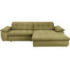 ECKSOFA in Mikrofaser Grün  - Chromfarben/Grün, Design, Textil/Metall (265/180cm) - Carryhome