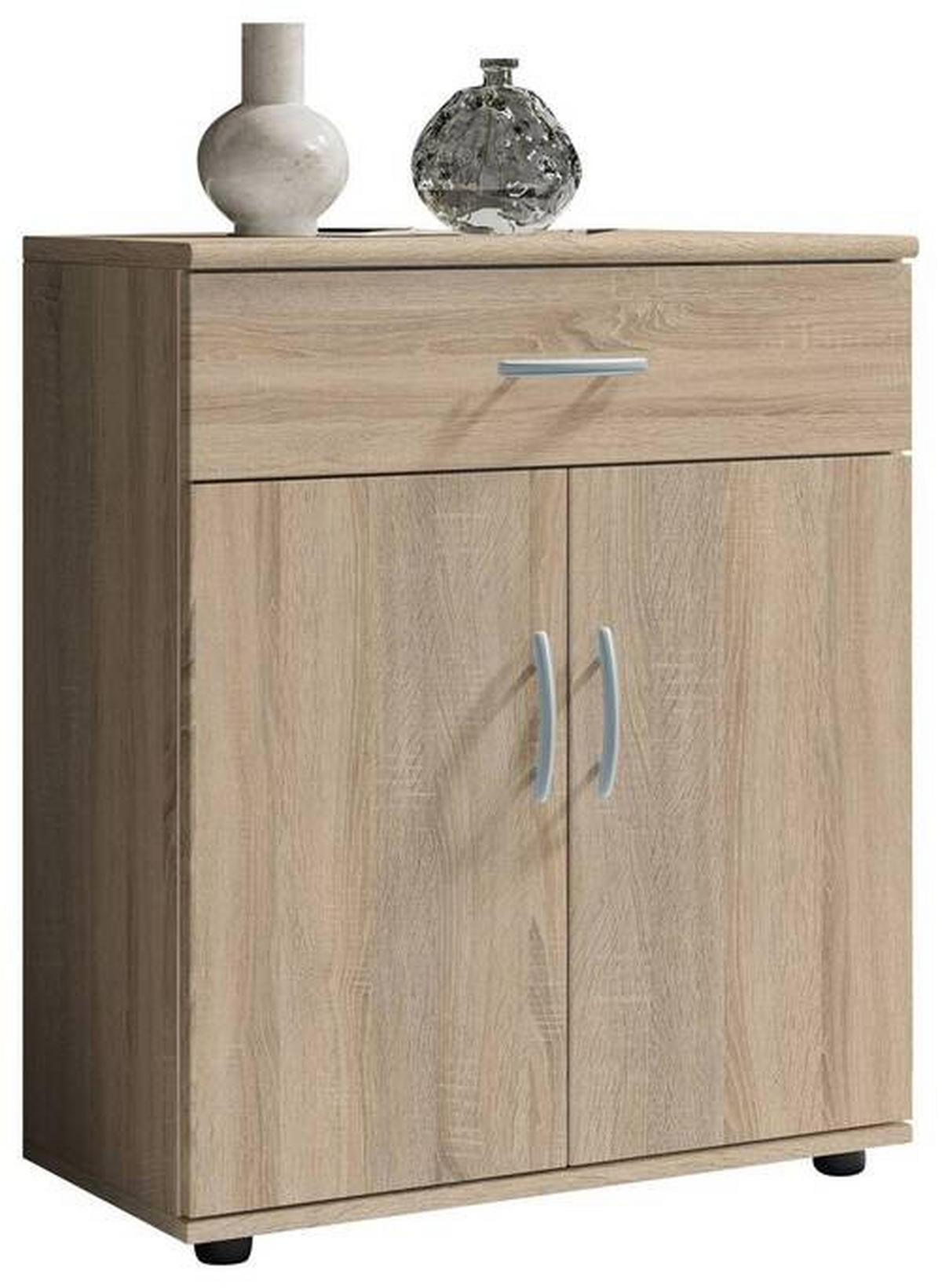 KOMODA   60/70/30 cm   hrast Sonoma  - srebrne boje/boje hrasta, Design, drvni materijal/plastika (60/70/30cm) - Boxxx