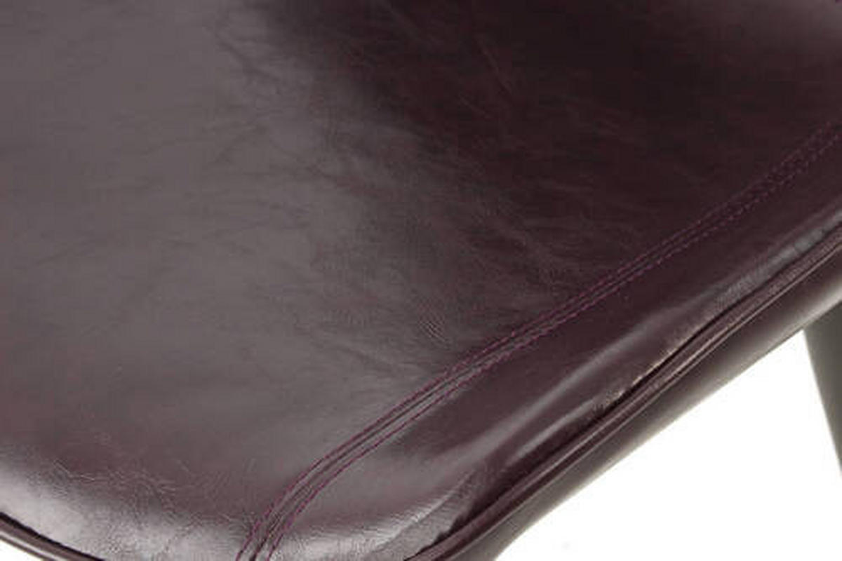 SADA ŽIDLÍ 2 kusy - purpurová, Lifestyle, kov/kůže (51/80/60cm)