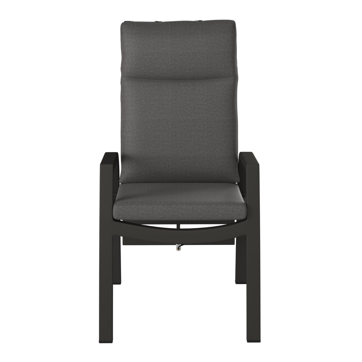 RELAXSESSEL in Metall, Textil Anthrazit, Schwarz, Dunkelgrau  - Dunkelgrau/Anthrazit, KONVENTIONELL, Textil/Metall (59/110/67cm) - Ambia Garden